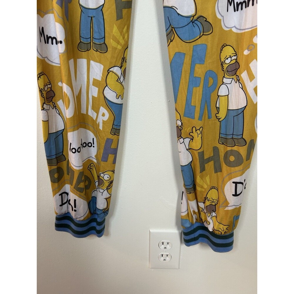 The Simpsons Homer Pajama Pants XXL Yellow Cartoon Lounge Joggers Sleep Y2K - Picture 6 of 8